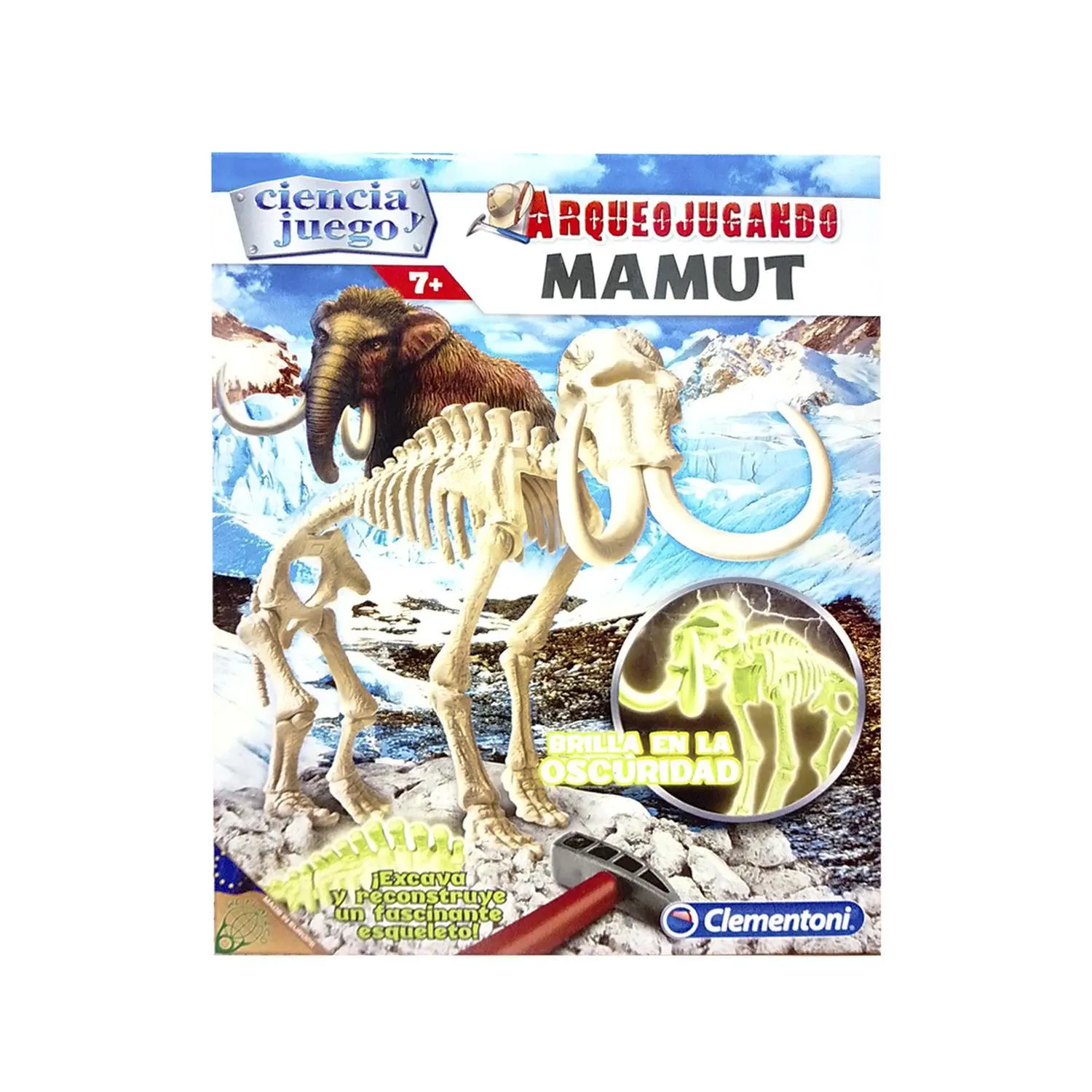 Kit De Excavación Mamut Brilla En La Oscuridad Dinosaurios