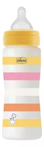 Chicco Biberón 330 Ml Well Being Amarillo Anticólicoa 4+ Mes