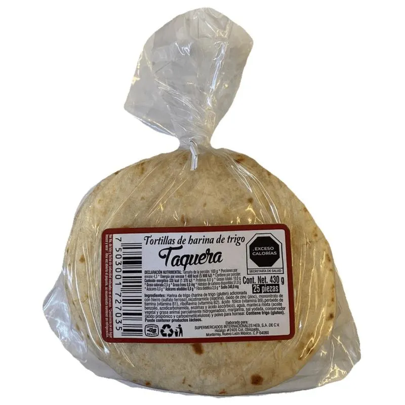 Tortilla Harina Taquera 25 Pz