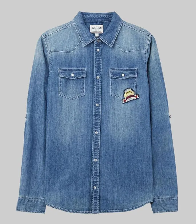 Camisa de mezclilla con manga larga Niño