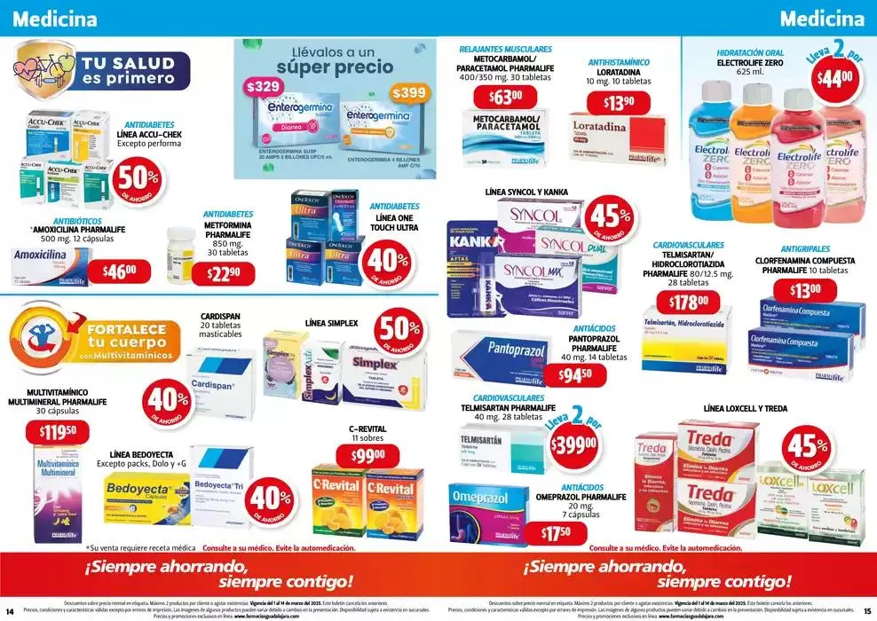Catálogo de Boletín Farmacias Guadalajara 1 de marzo al 14 de marzo 2025 - Pagina 8