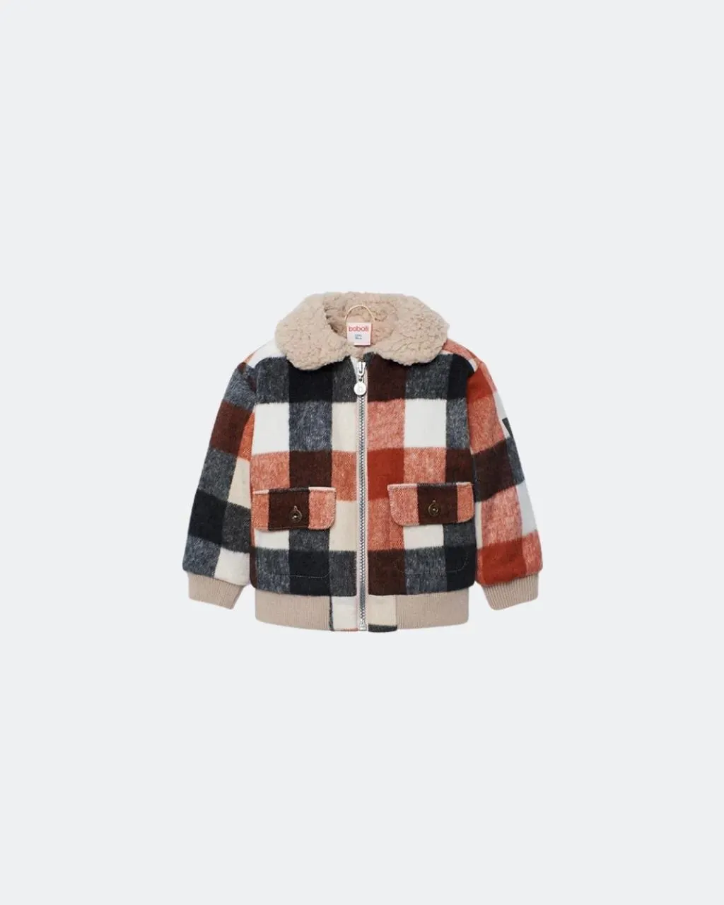 Chaqueta aborregada cuadros