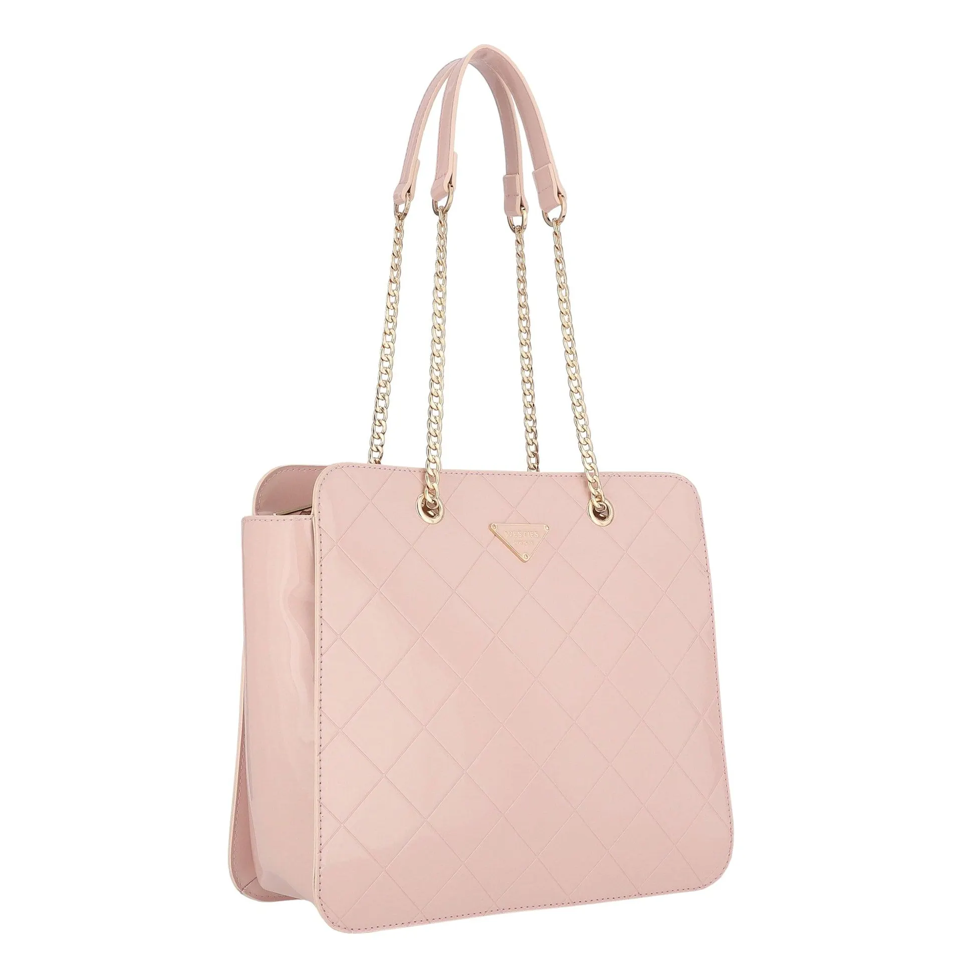 Bolsa Tote Agathon Kahannie Sintetico Acabado Charol Nude Westies