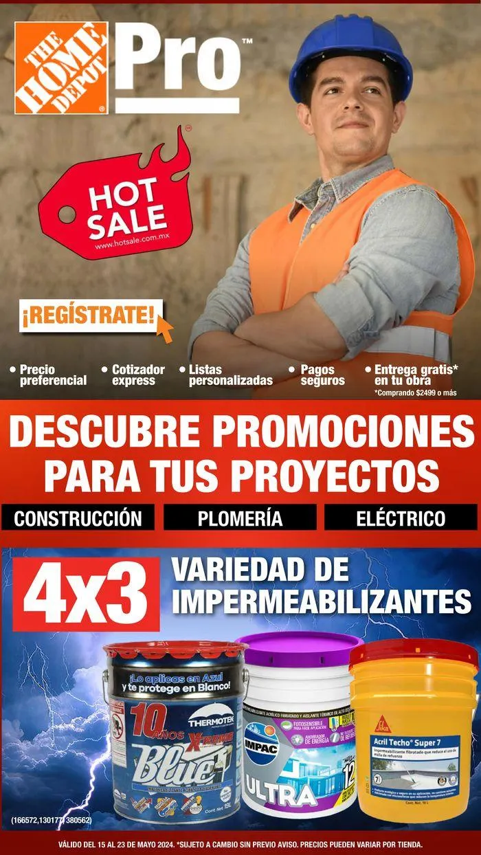 Catálogo de The Home Depot PRO - Hot Sale 15 de mayo al 23 de mayo 2024 - Pagina 1