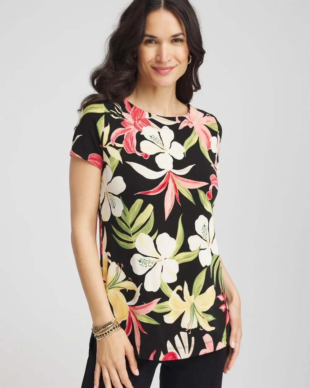 Travelers ™ Tropical-Lily Tunic