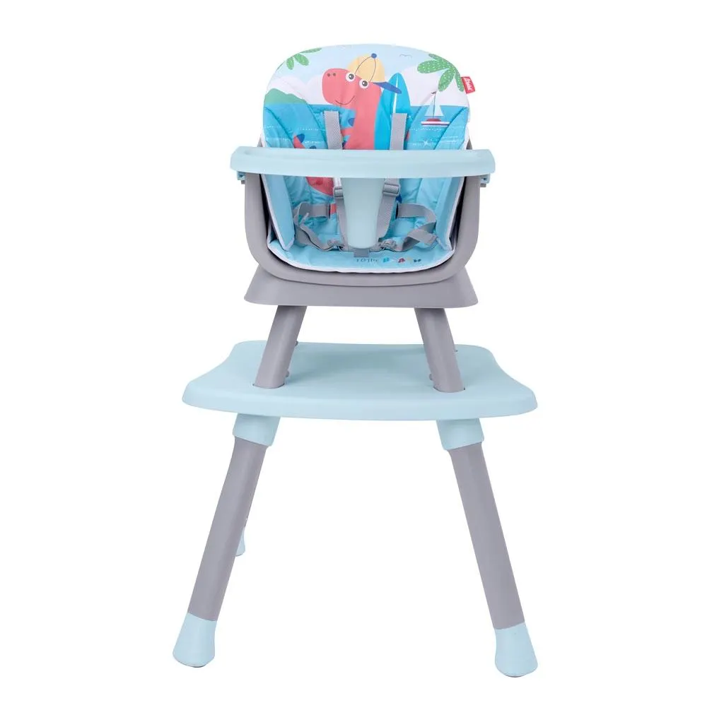 Silla Alta D´bebé 4 en 1 Grow with me Azul + gris