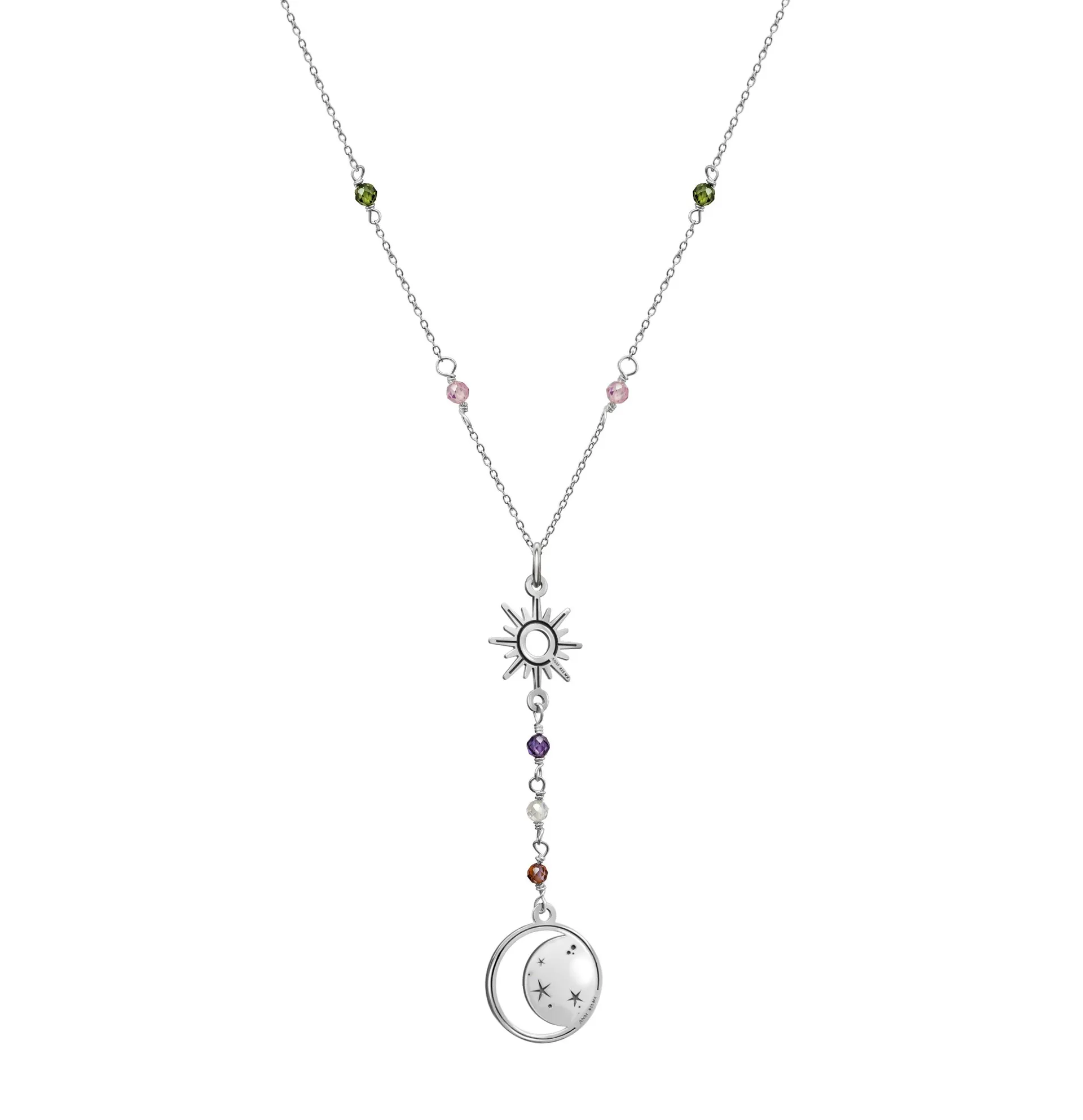 Dije Mujer Plata 925 Astros Sol Luna C’rculo Cadena Anamora por Tanya Moss