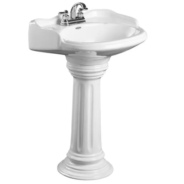 Pedestal para lavabo 4″ blanco Royalty II 53616022 Urrea