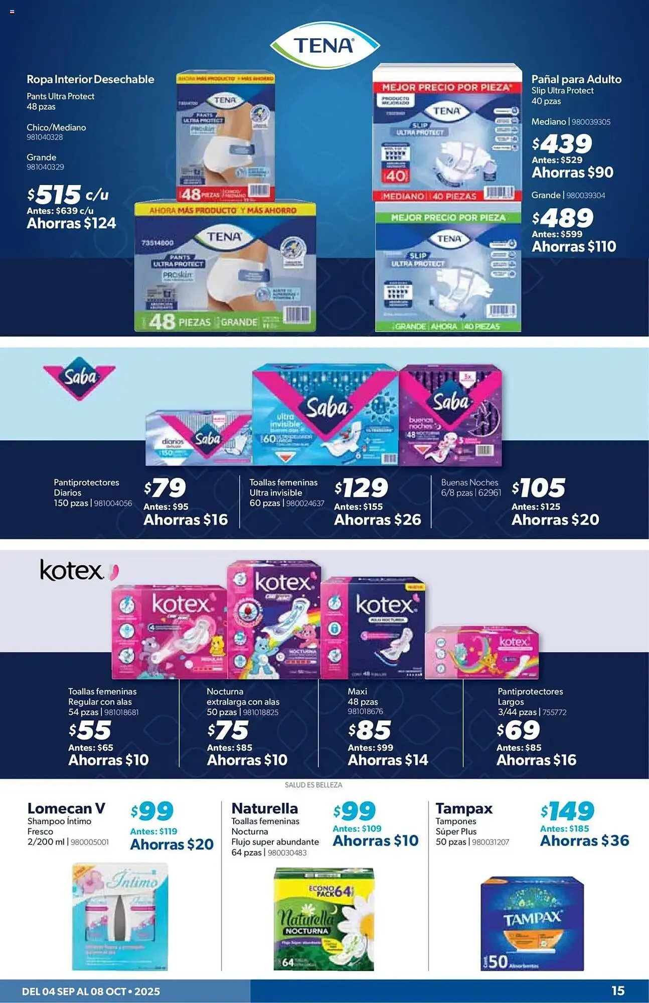 Catálogo de Catálogo Sam's Club 4 de septiembre al 8 de octubre 2025 - Pagina 15