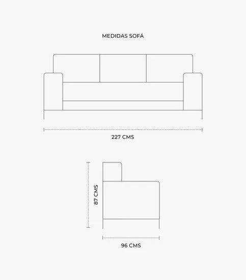Sala Marcel Sofá Y Love en Tela Color Beige
