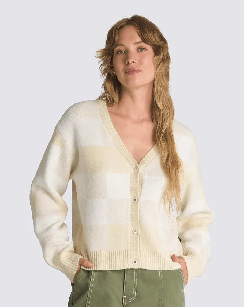 Suéter Winter Checker Relaxed Cardigan Beige 1DJR
