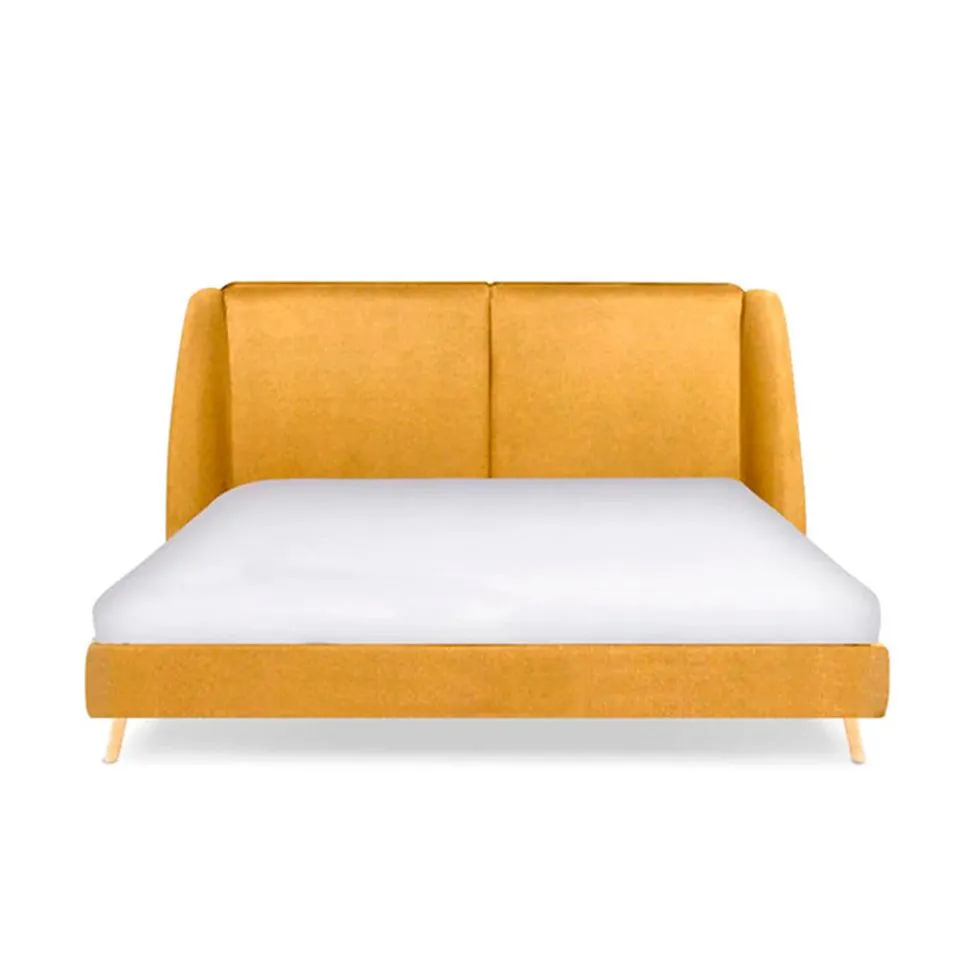 Cama matrimonial Arden - Mostaza