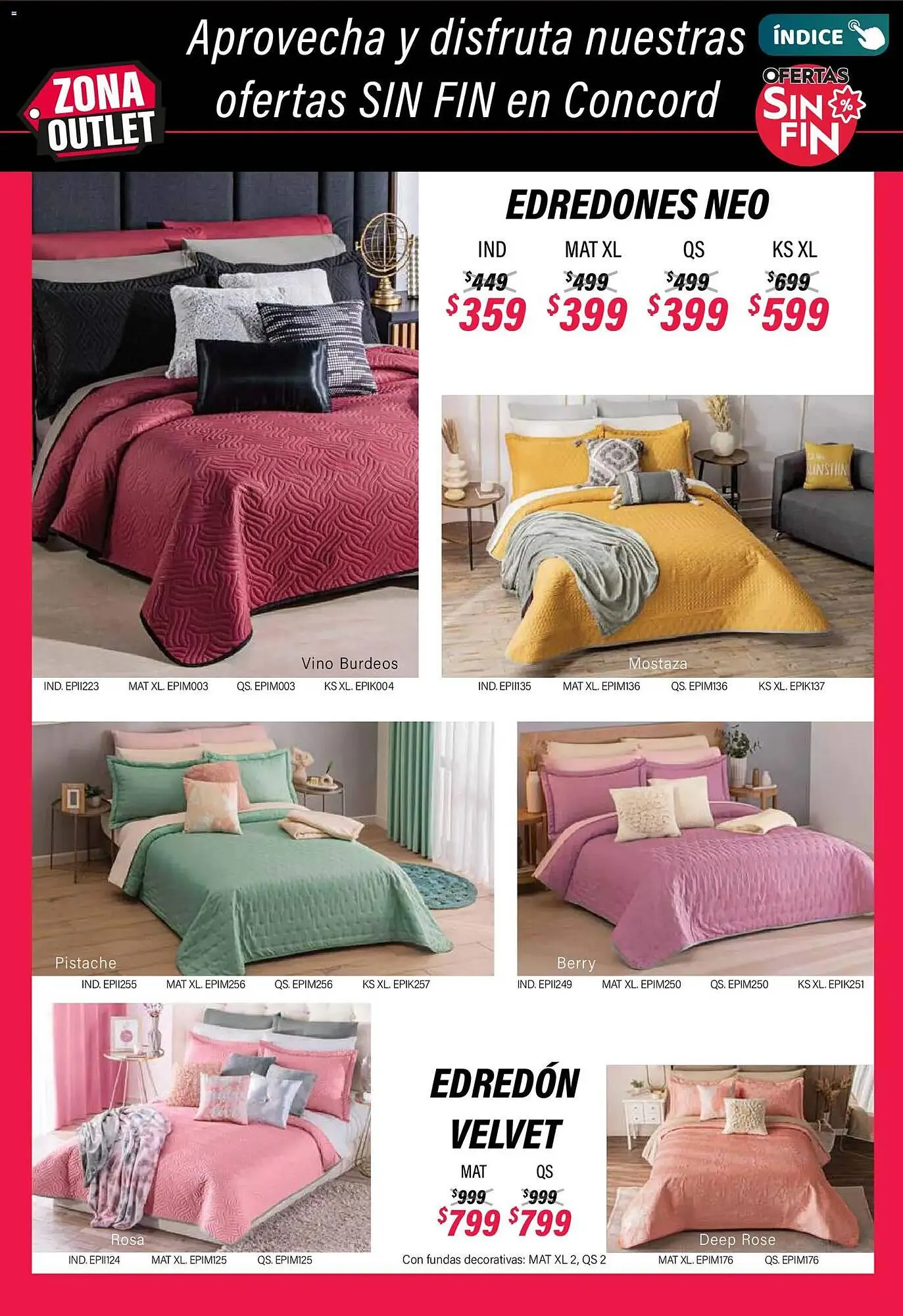 Catálogo de Catálogo Colchas Concord 1 de noviembre al 1 de febrero 2026 - Pagina 268