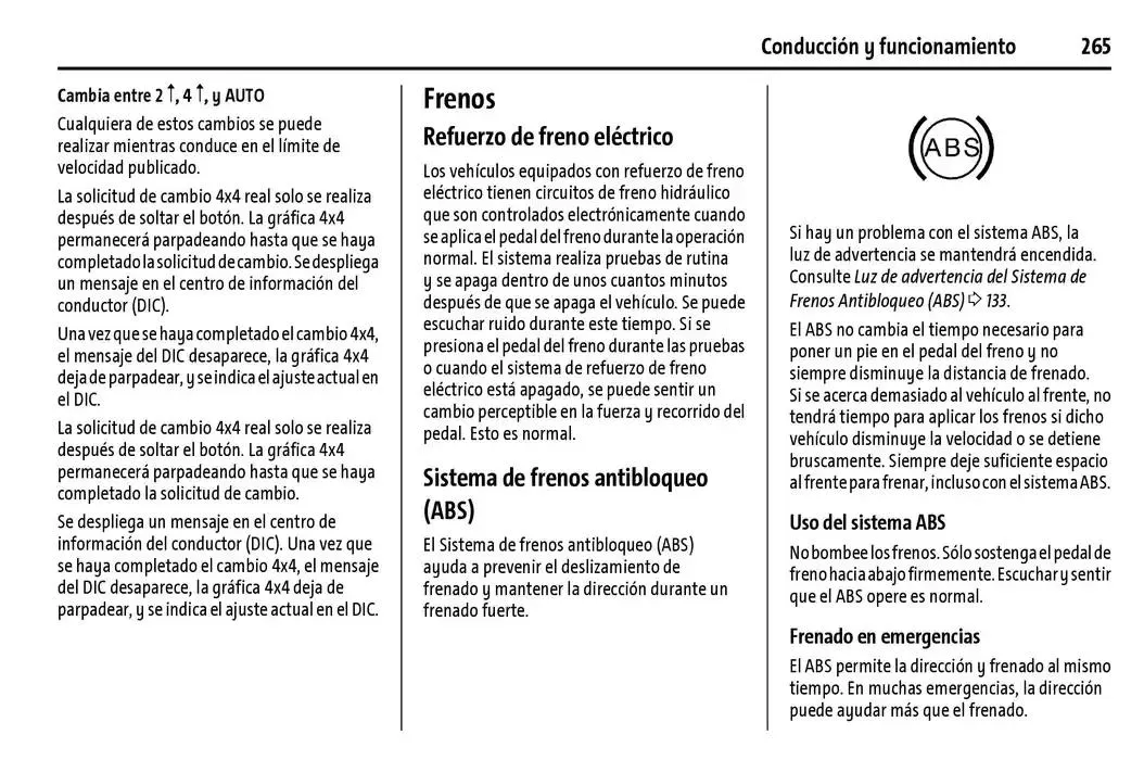 Catálogo de Cheyenne 2025 Manual del propietario 22 de enero al 31 de diciembre 2025 - Pagina 266