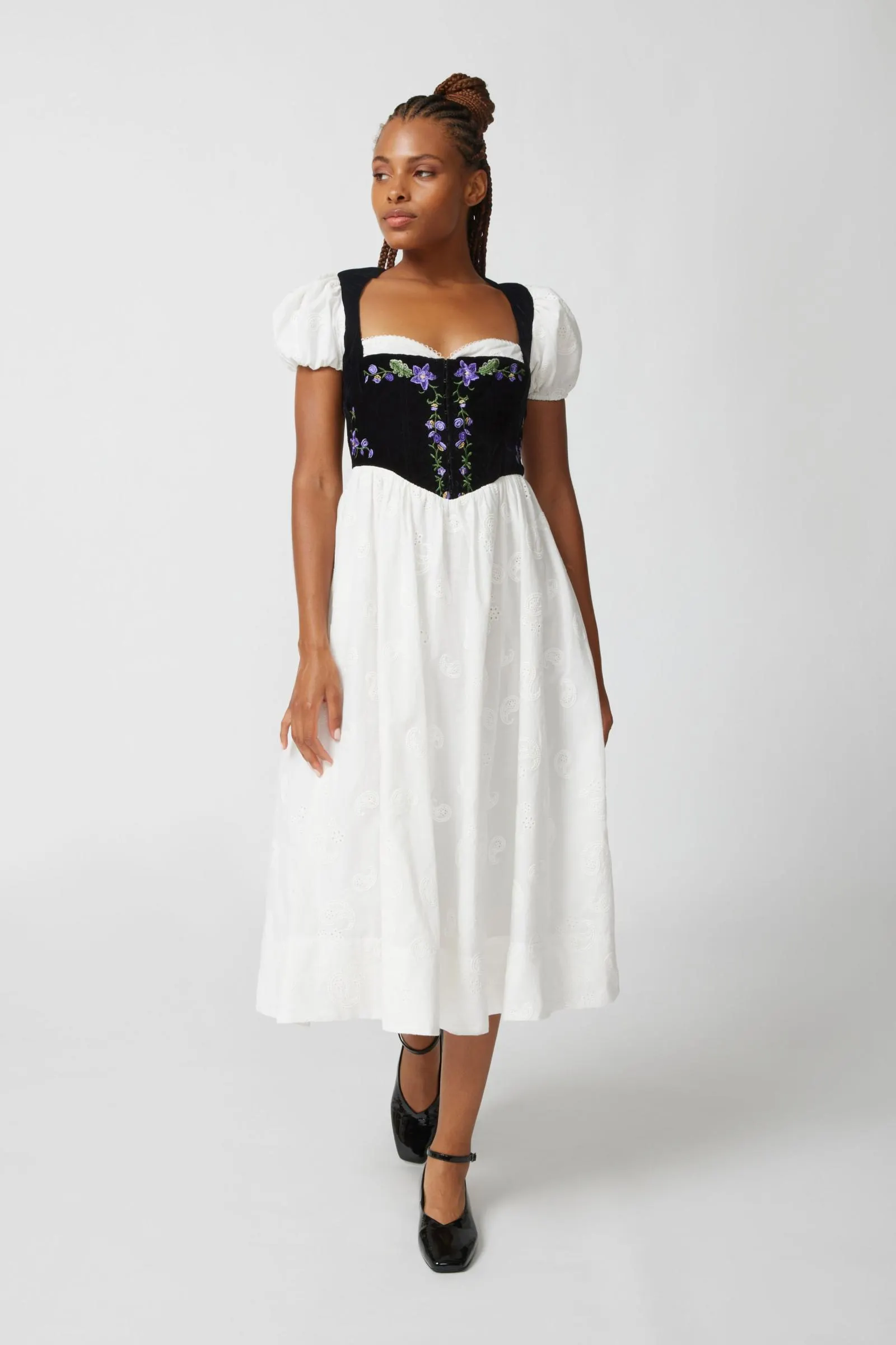 For Love & Lemons Lainey Corset Midi Dress