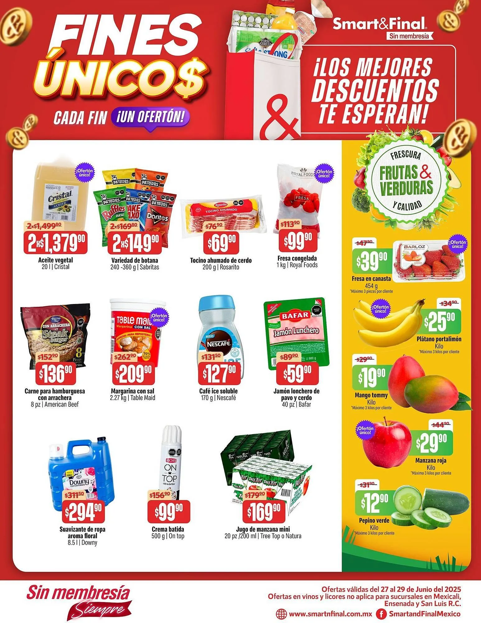 Catálogo de Catálogo Smart & Final 27 de junio al 29 de junio 2025 - Pagina 1