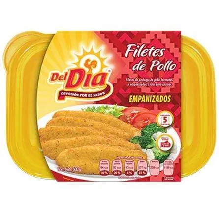 Filetes de pollo Del Día empanizados 500 g