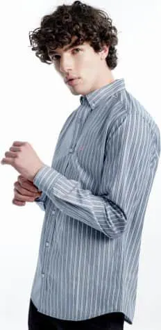 camisa regular fit manga larga