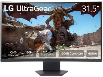 Monitor Gamer Curvo LG Ultragear 32GS60QC LED 31.5", 2560x1440, FreeSync, 180Hz, HDMI/DisplayPort, Negro
