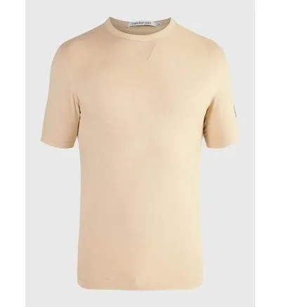 Playera Calvin Klein Logo Hombre Beige