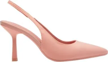 zapatilla destalonada tacón alto asimétrico