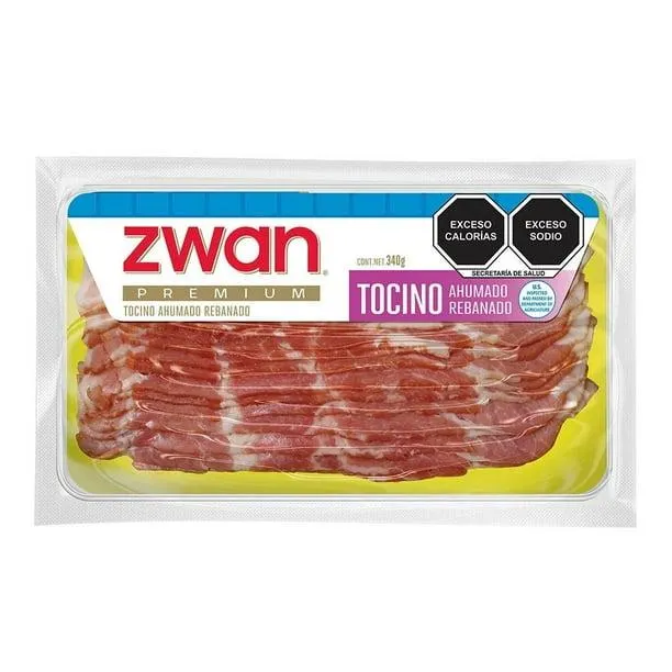 Tocino ahumado Zwan premium rebanado 340 g