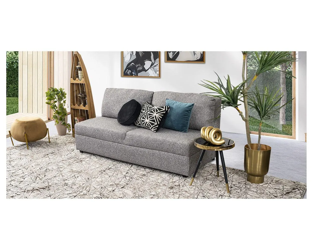 Sofá 3 Plazas Gea Sirius Acero