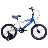 Bicicleta BENOTTO BMX AGRESSOR R16 1V. Niño Frenos ”V” Ruedas Laterales Acero Blanco/Azul/Azul Marino Talla:UN