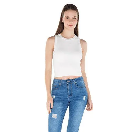 TOP CUELLO REDONDO PARA DAMA FOREVER 21