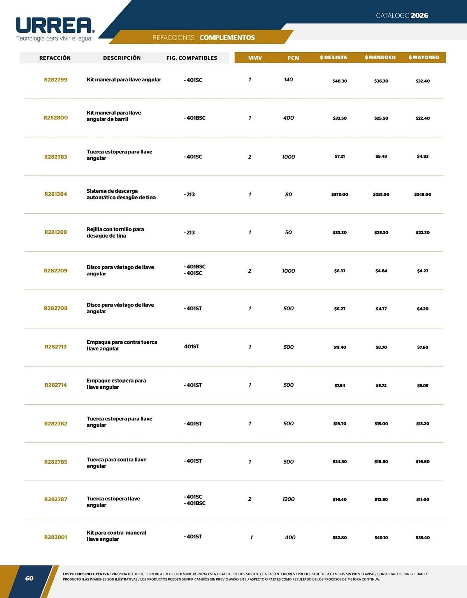 Catálogo de Catálogo Urrea 24 de abril al 31 de diciembre 2026 - Pagina 62