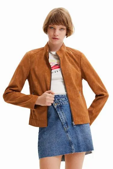 Chaqueta biker efecto ante