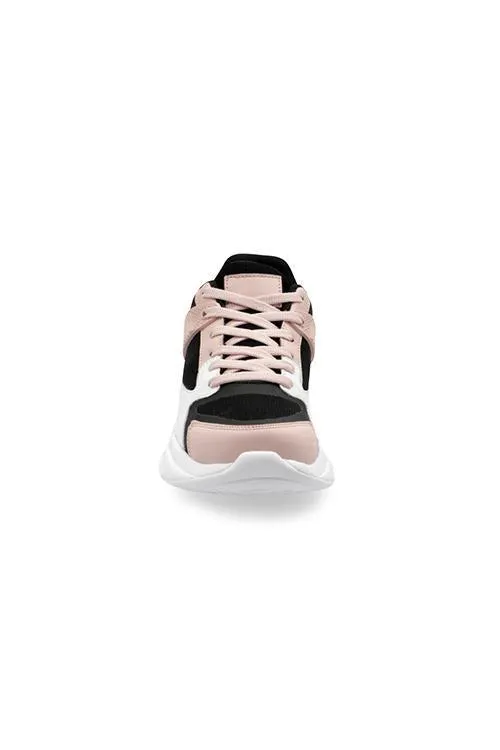 029273 Sneakers Color Negro Con Detalles Multicolor