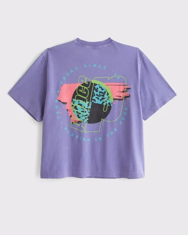 Prince Tennis Vintage-Inspired Cropped Graphic Tee