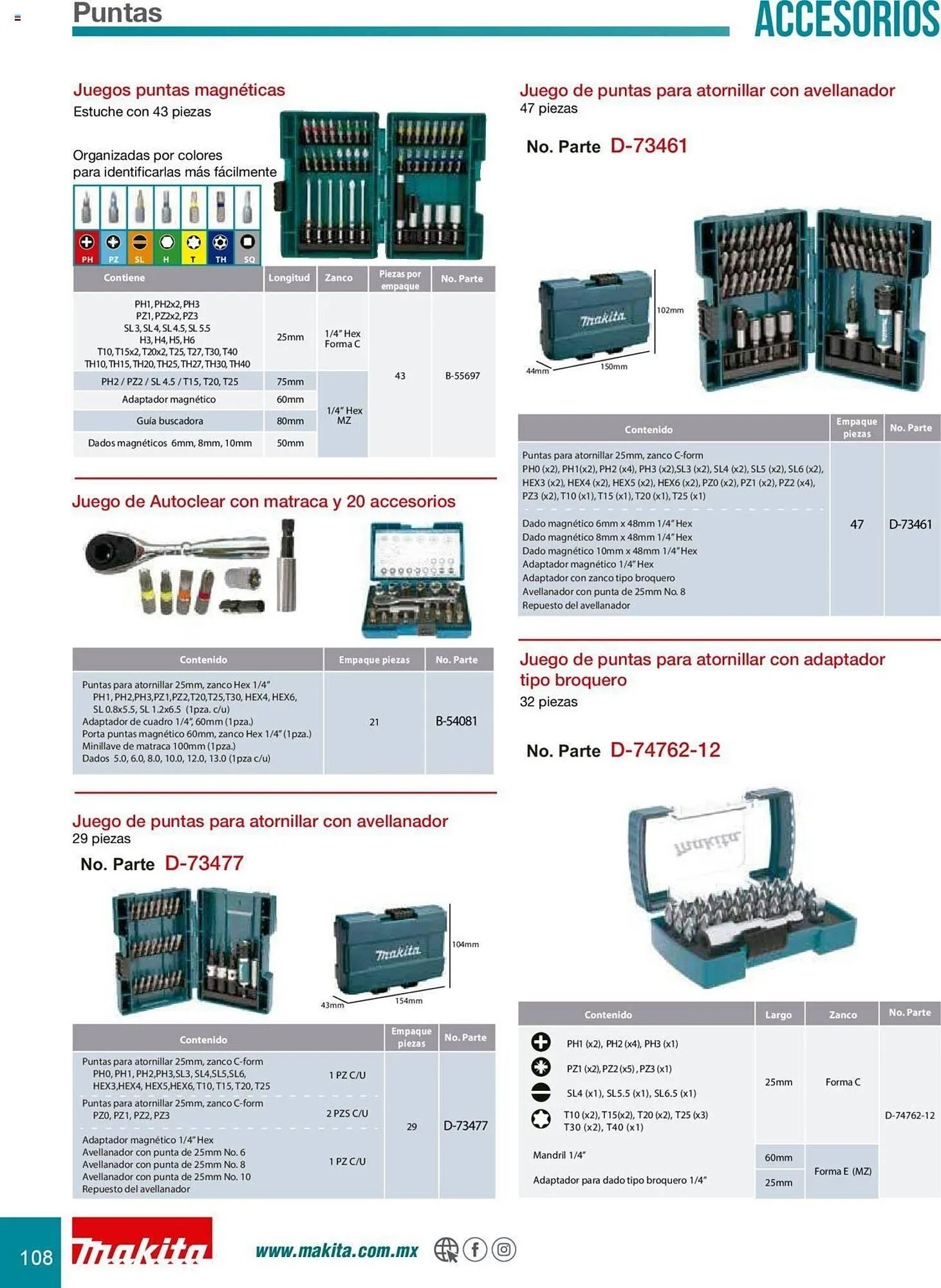 Catálogo de Catálogo Makita 8 de julio al 31 de diciembre 2025 - Pagina 108