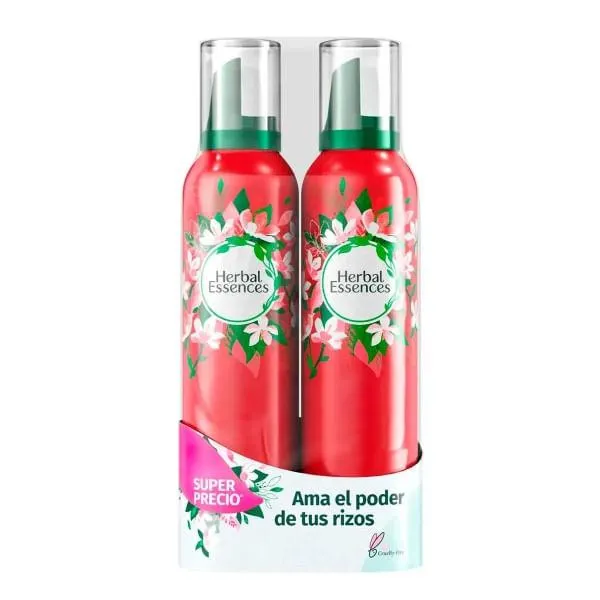 Mousse para peinar Herbal essences cabello rizado 2 Piezas de 200 g