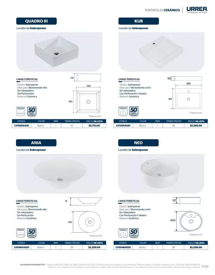 Catálogo de Catálogo Residencial 2025 28 de febrero al 28 de febrero 2026 - Pagina 245