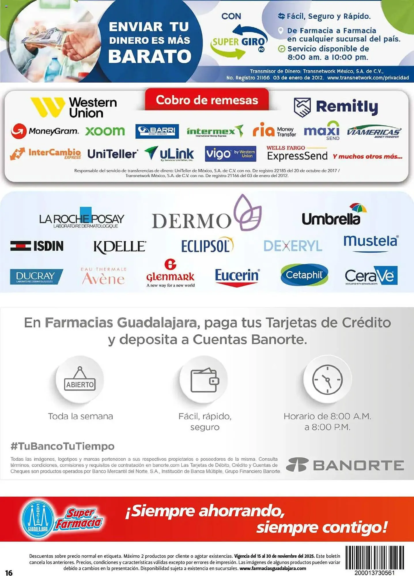 Catálogo de Folleto Farmacias Guadalajara 15 de noviembre al 30 de noviembre 2025 - Pagina 16
