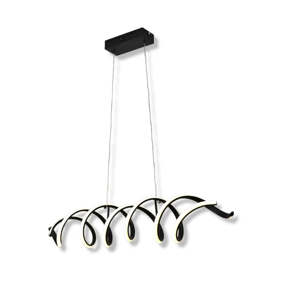 Lampara Colgante Led Moderno a Control Remoto con Dimer de Intensidad y Temperatura de Color mas 3 Cambios de Luz Altura Regulable 124w