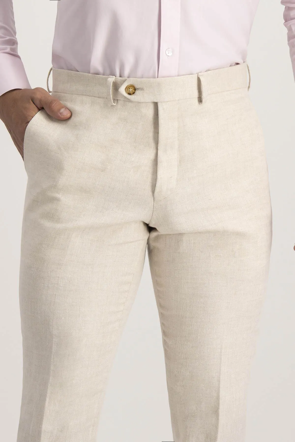 Pantalón Formal Roberts Red Beige Slim Fit
