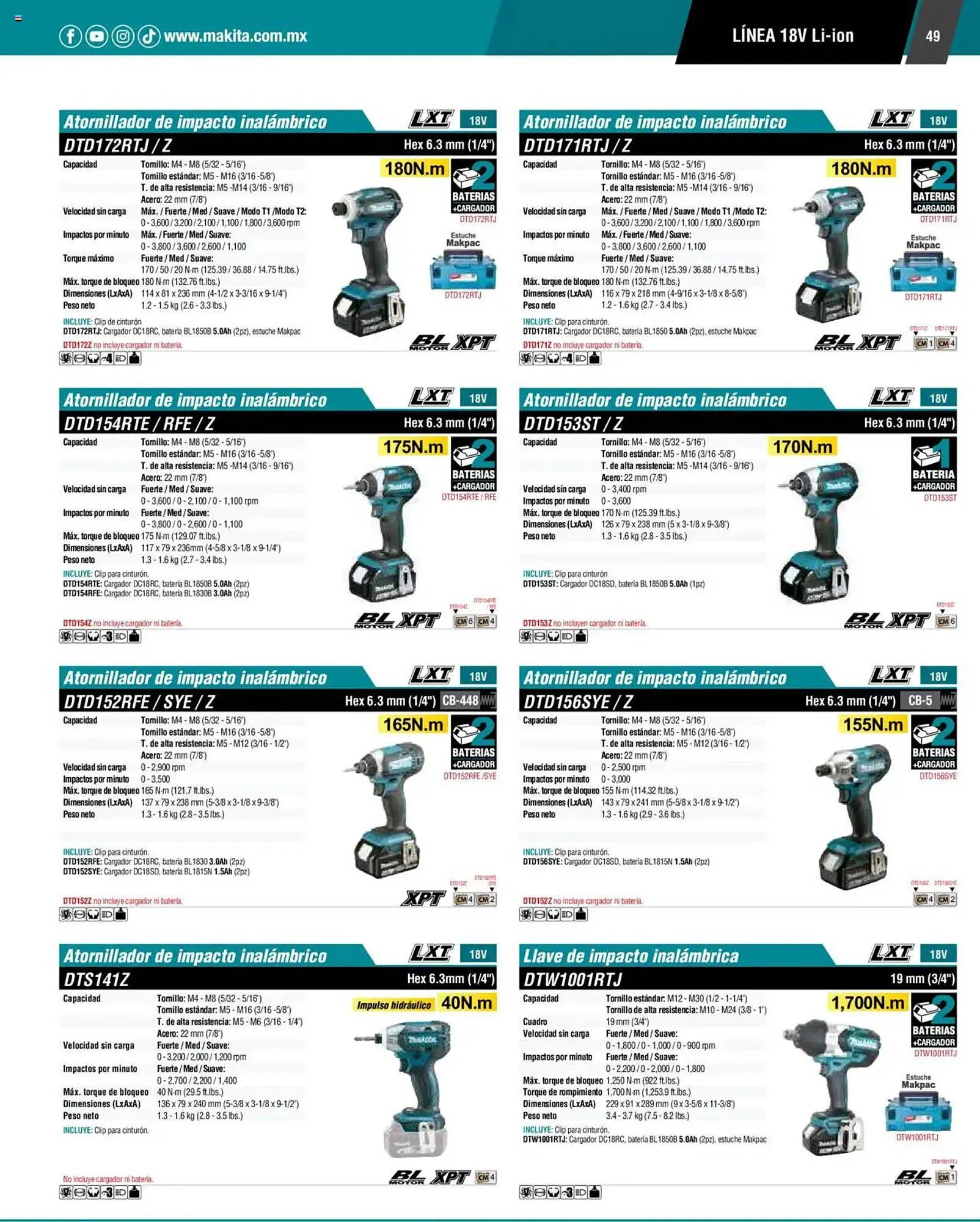 Catálogo de Catálogo Makita 4 de septiembre al 1 de julio 2026 - Pagina 49