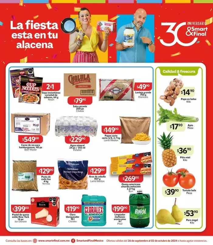 Catálogo de Ofertas Smart & Final 27 de septiembre al 2 de octubre 2024 - Pagina 1