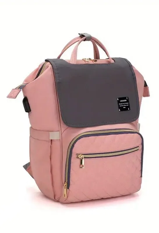 PAÑALERA ROSA CON GRIS