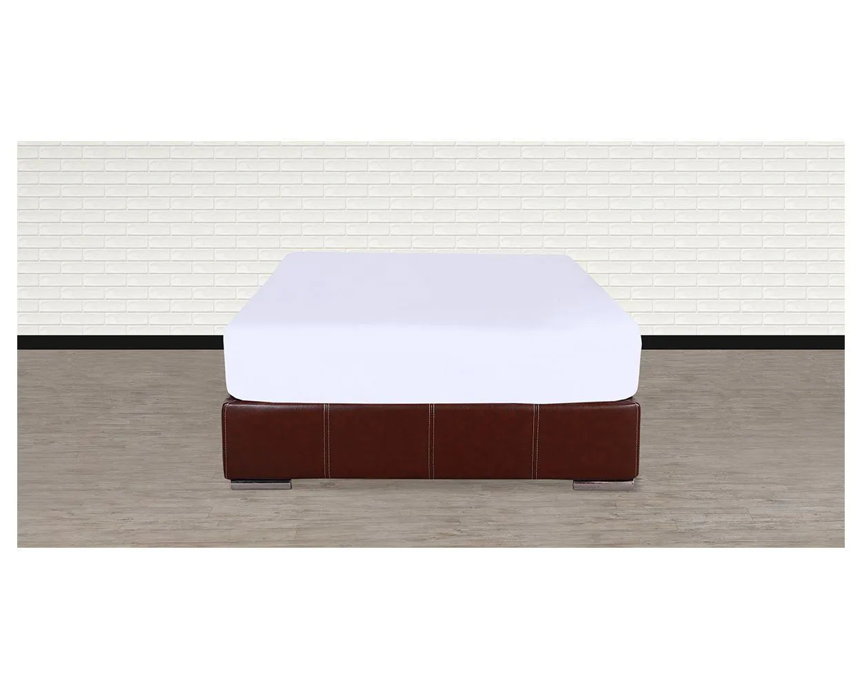 Base De Cama Matrimonial Vielka Tabaco Vinipiel