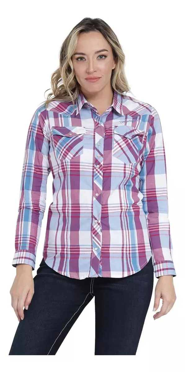 Blusa Vaquera Mujer Wrangler Slim Fit Manga Larga 407