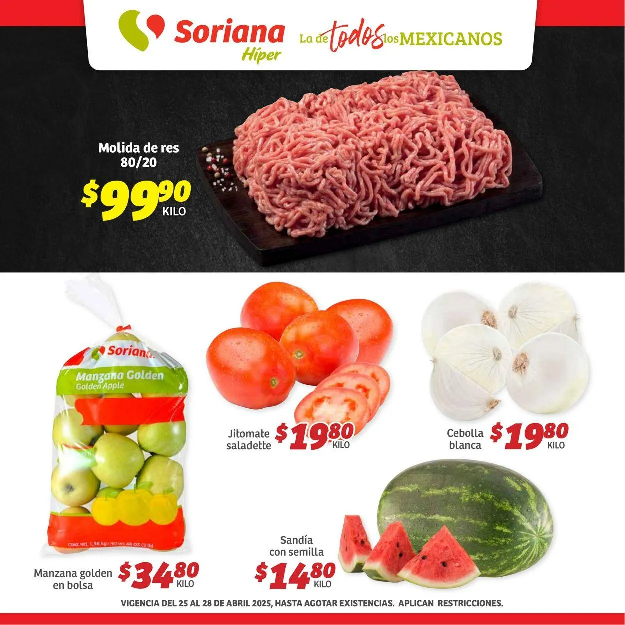 Catálogo de Soriana - Fin de Semana Híper Nacional Oferta actual 25 de abril al 28 de abril 2025 - Pagina 1