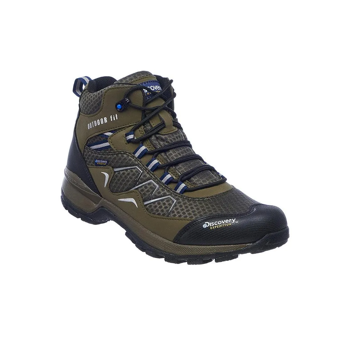 Bota Discovery Hombre Moda Casual Camping Urbano Tipo Piel Verde Olivo Uso Rudo 124C1H
