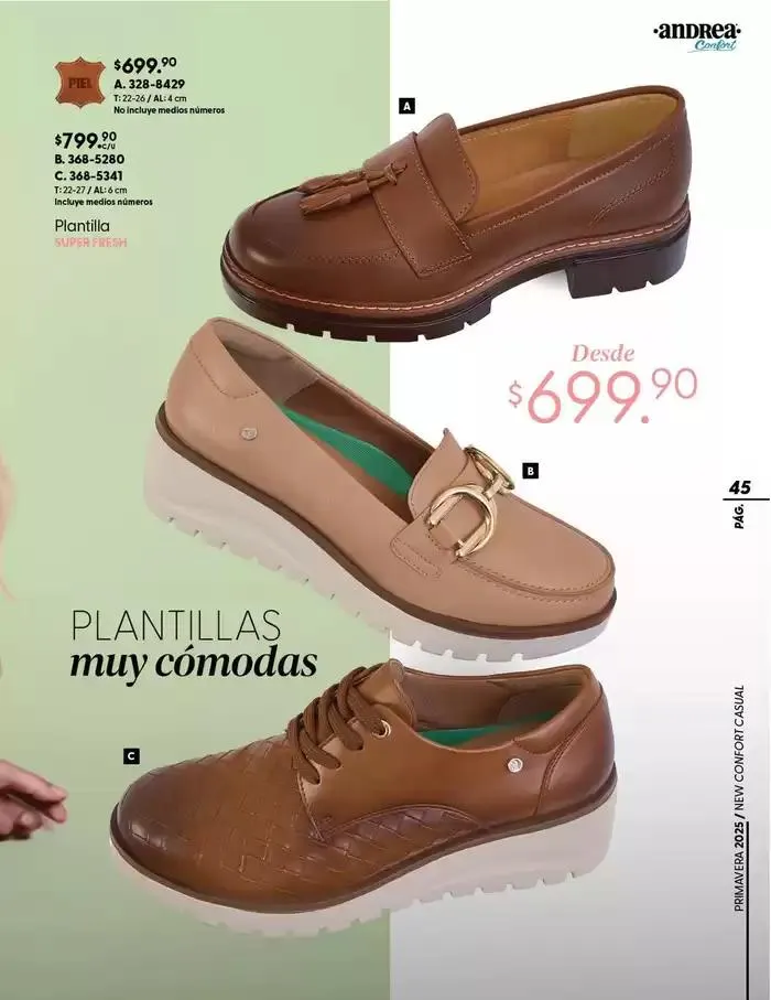 Catálogo de ANDREA | CALZADO CONFORT 26 de enero al 24 de mayo 2025 - Pagina 45