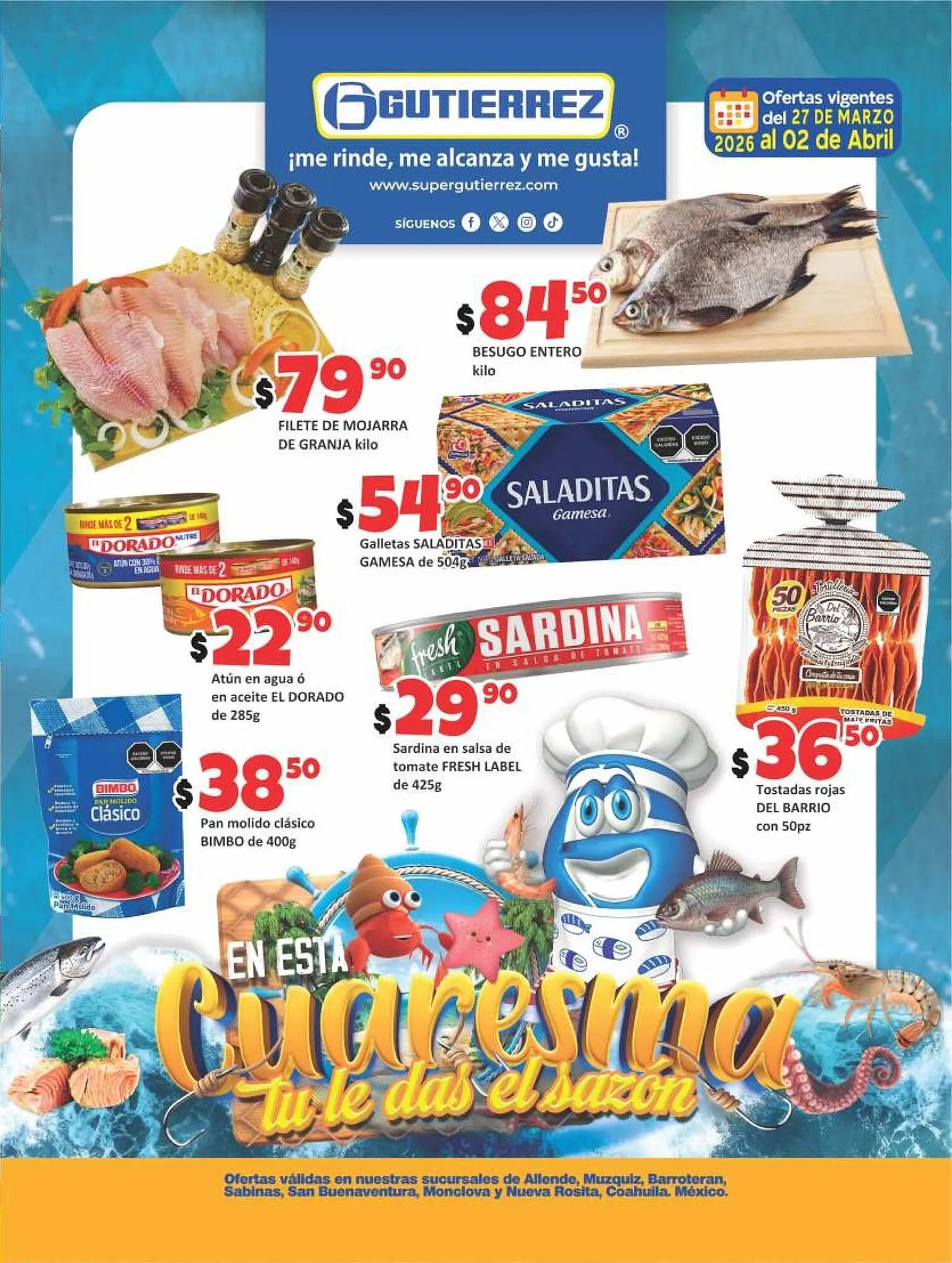 Catálogo de Folleto Super Gutiérrez 27 de marzo al 2 de abril 2026 - Pagina 1