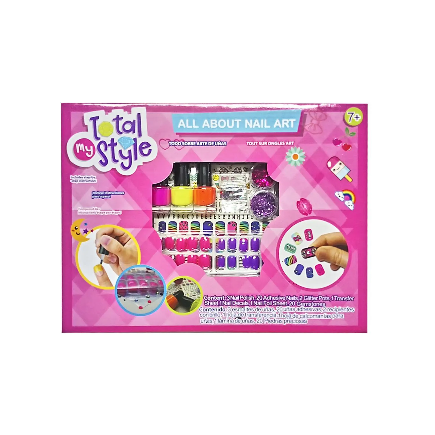 Set de Arte Para Uñas, Niñas, Belleza, Nails Total Syle