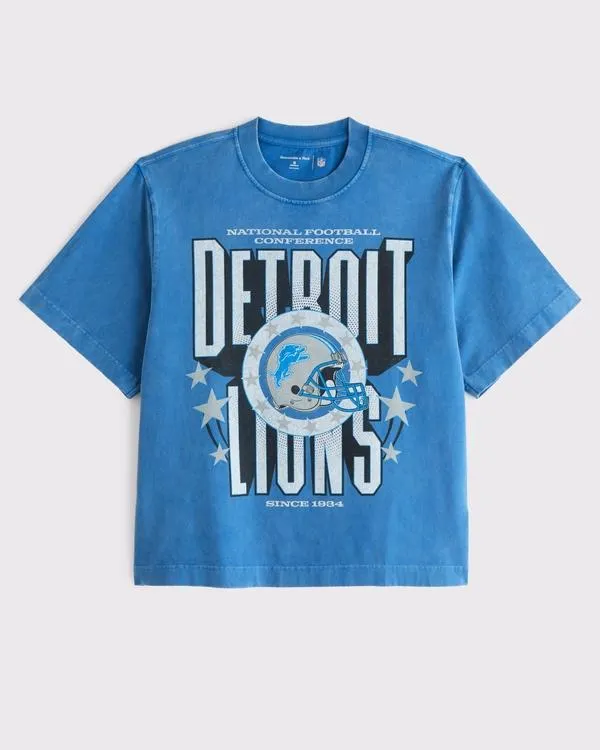 Cropped Detroit Lions Graphic Tee